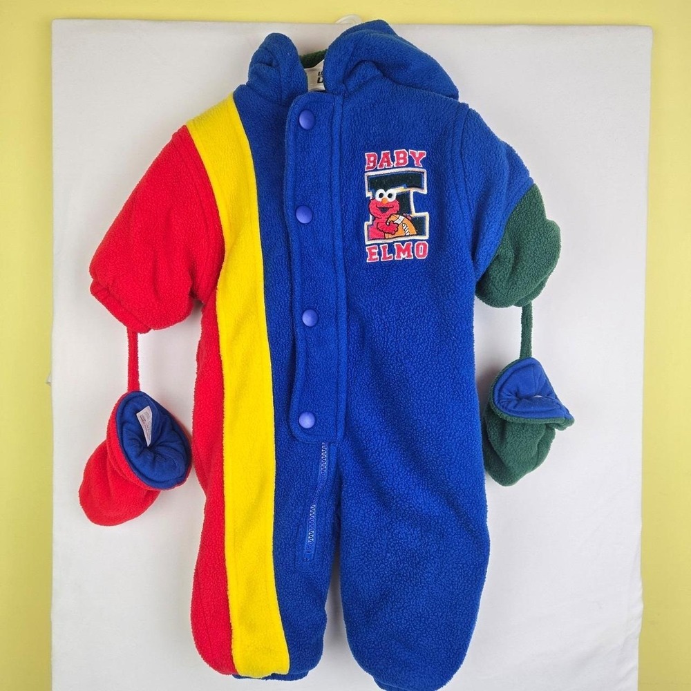 Vintage Sesame street Baby Elmo multicolor snow‎ suit size 6-9 months